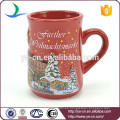 YScc0003-01 Castillo Y árboles De Navidad Patrón Taza De Sopa De Navidad Para Los Niños